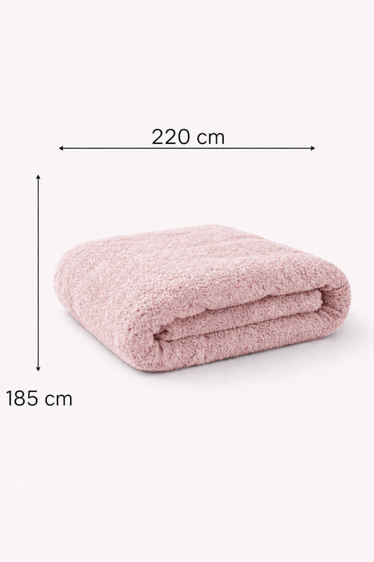 Bonny Home Welsoft Decke Rosa, Doppelgrösse, 185 x 220 cm
