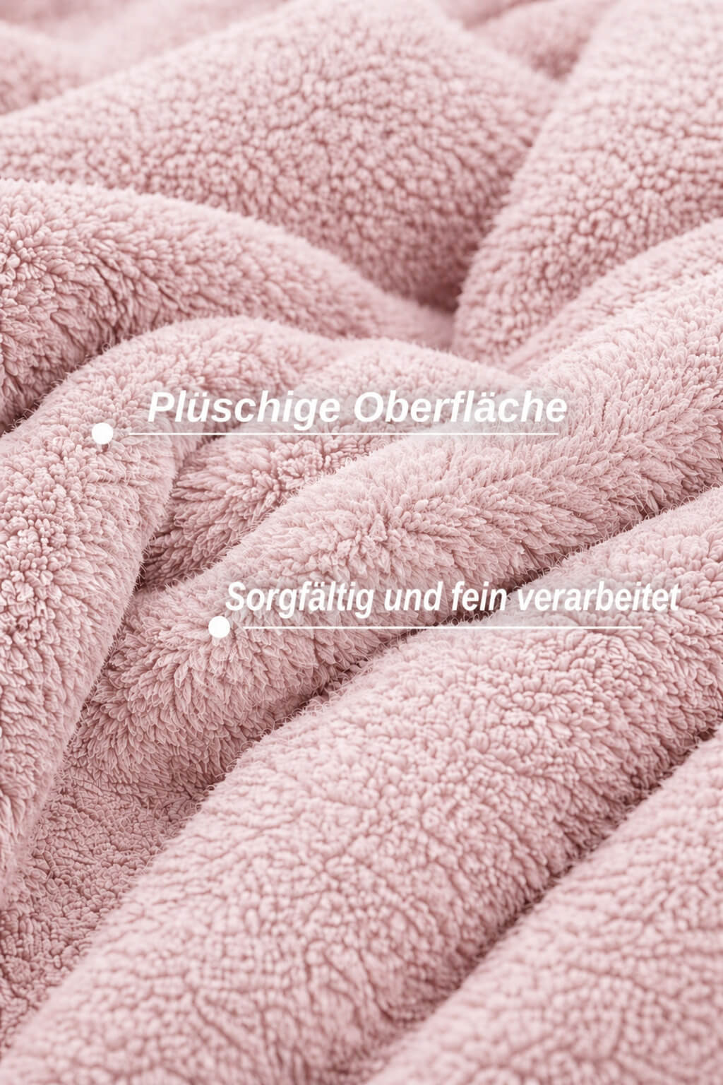 Bonny Home Welsoft Decke Rosa, Doppelgrösse, 185 x 220 cm