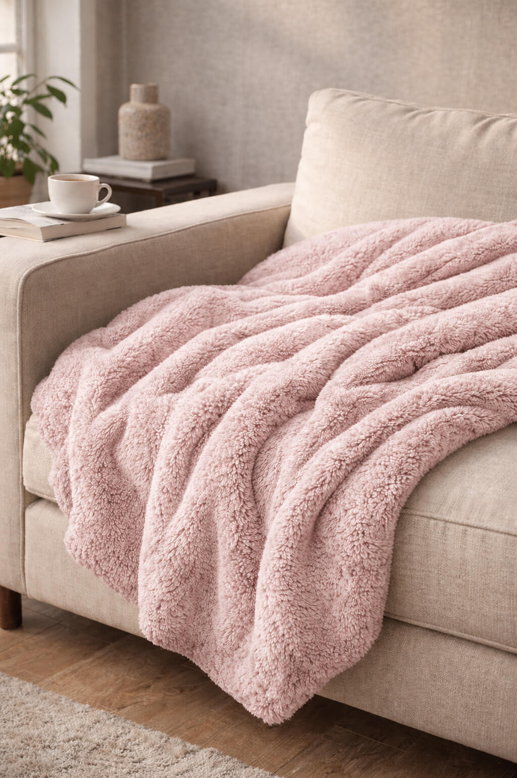Bonny Home Welsoft Decke Rosa, Doppelgrösse, 185 x 220 cm