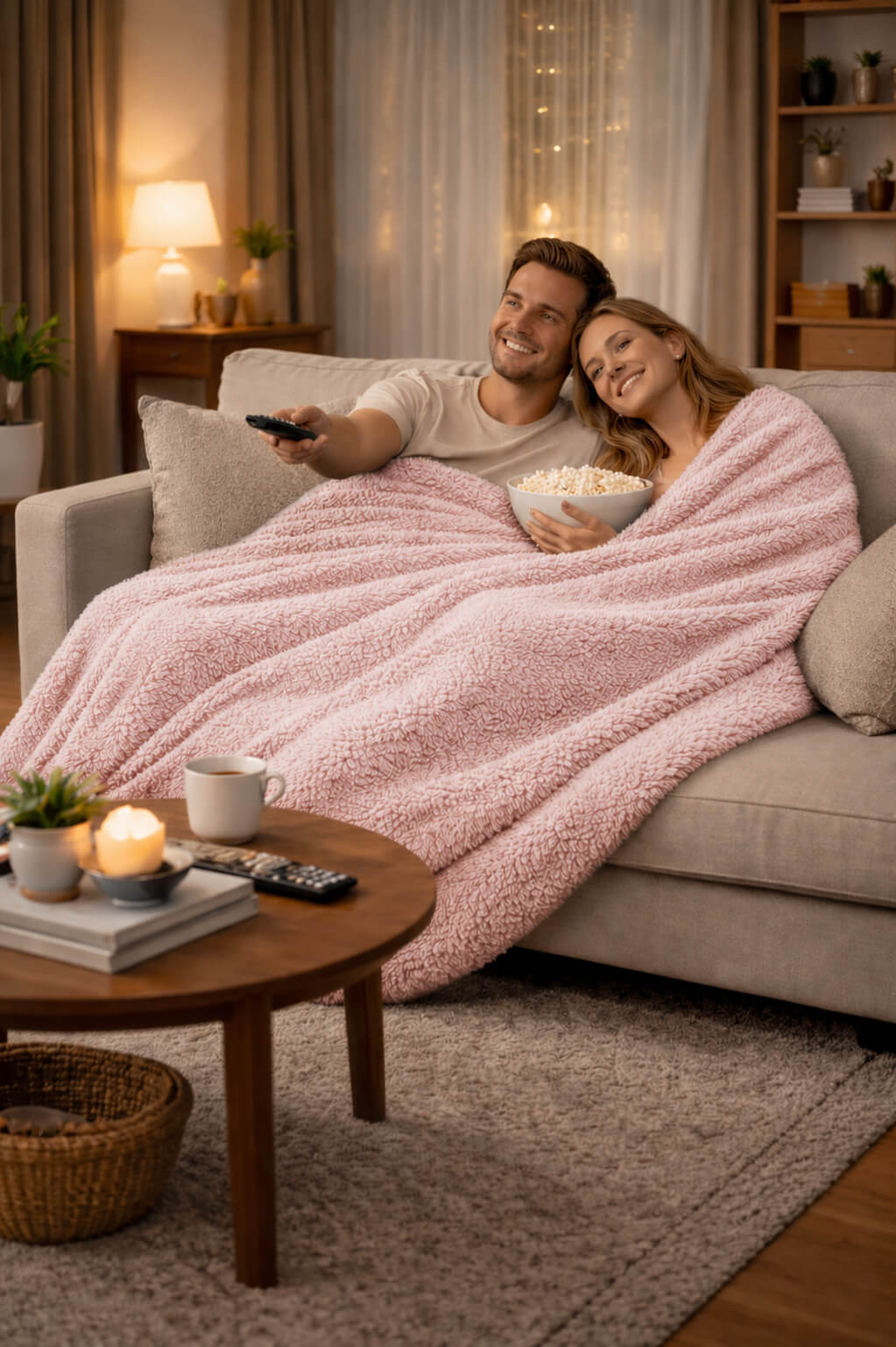 Bonny Home Welsoft Decke Rosa, Doppelgrösse, 185 x 220 cm