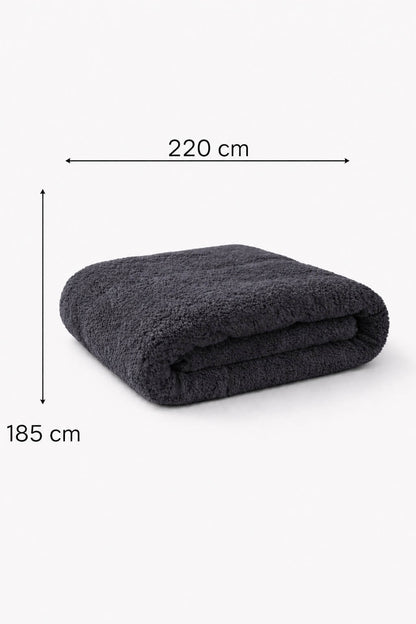Bonny Home Welsoft Decke Schwarz, Doppelgrösse, 185 x 220 cm