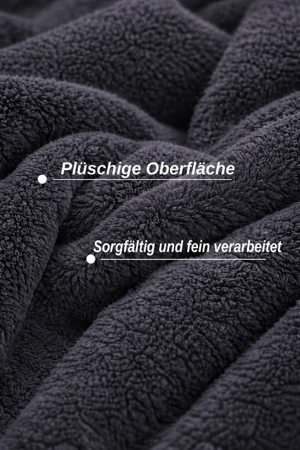 Bonny Home Welsoft Decke Schwarz, Doppelgrösse, 185 x 220 cm