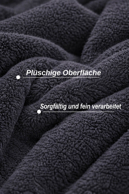 Bonny Home Welsoft Decke Schwarz, Doppelgrösse, 185 x 220 cm