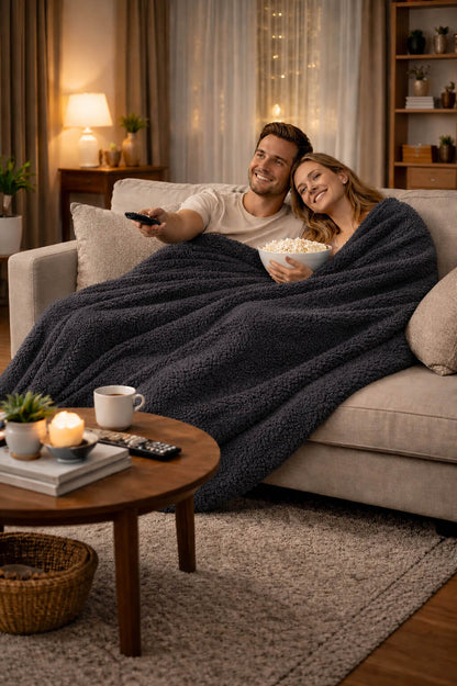Bonny Home Welsoft Decke Schwarz, Doppelgrösse, 185 x 220 cm